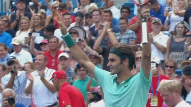 Finale: David Ferrer (ESP)  -  Roger Federer (SUI). 3e manche: 3 balles de match pour le suisse qui s'impose 6-3 1-6 6-2