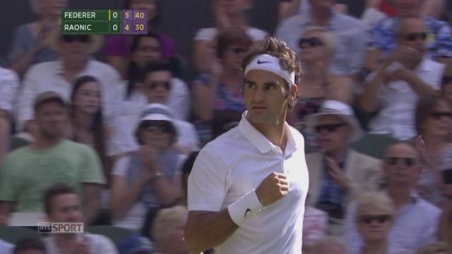 1-2 finale messieurs, Federer - Raonic (6-4): il aura suffi d’un break d’entrée de jeu à Federer pour remporter ce premier set