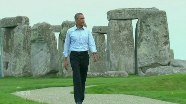 Barack Obama fait une pause pour visiter Stonehenge