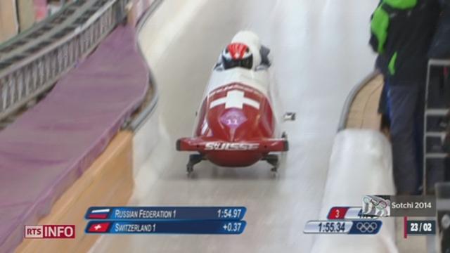 JO de Sotchi - bobsleigh: les Suisses n'ont pas réussi à ramener de médaille dans l'épreuve à quatre