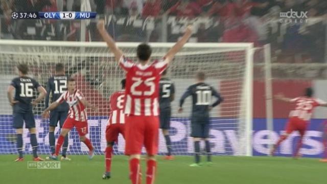 1-8 de finale (aller): Olympiakos - Manchester United (1-0): but des Grecs sur une déviation astucieuse d’Alejandro Dominguez