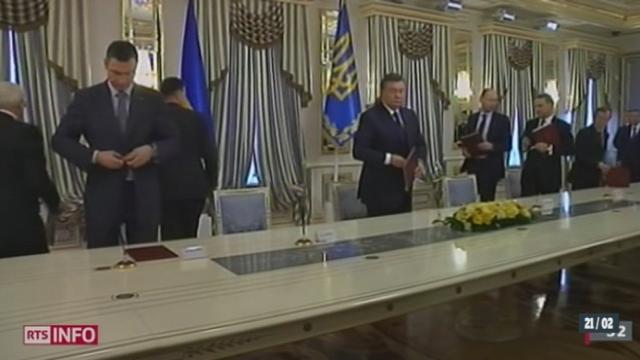 Ukraine: un accord a été signé entre le président Ianoukovitch et l'opposition