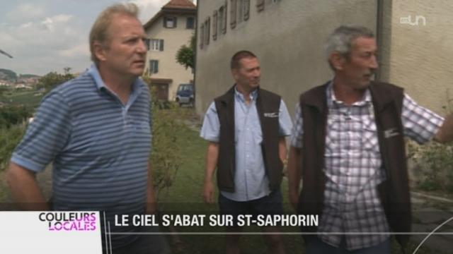 VD: la grêle s'est abattue sur les coteaux de Lavaux il y a deux jours