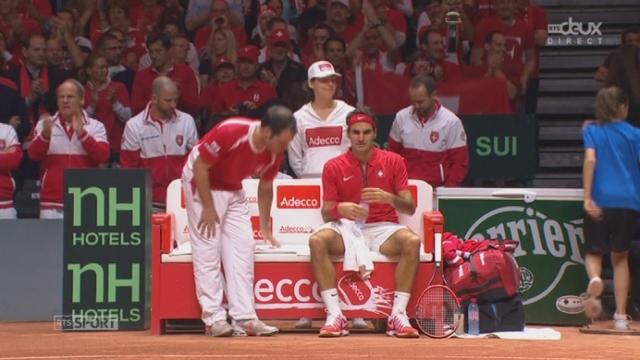 Finale, Gasquet - Federer (1-2): balle de break pour Federer après une magnifique demi-volée