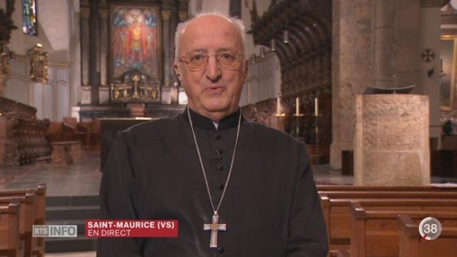 Interview de Monseigneur Roduit, qui célébrera la messe de minuit à l'Abbaye de St Maurice