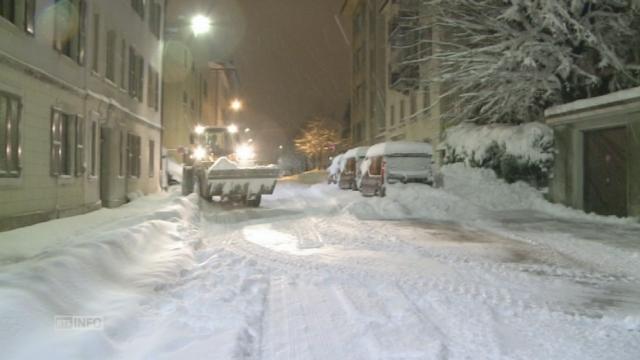 Opération déneigement à La Chaux-de-Fonds