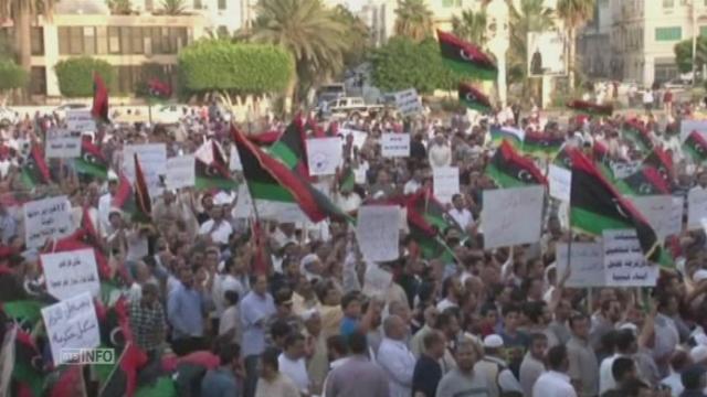 Manifestation contre une intervention internationale en Libye