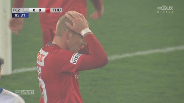 1-2, FC Zurich - FC Thoune (0-0): Schneuwly manque l'inmanquable à la 85ème minute