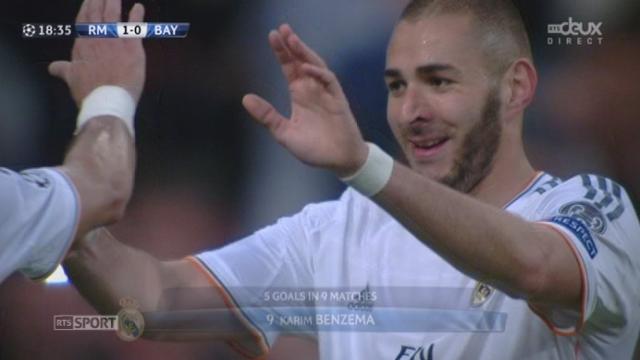 ½ (aller), Real Madrid – Bayern (1:0): malgré une domination bavaroise, les Madrilènes ouvre le score avec un but de Benzema