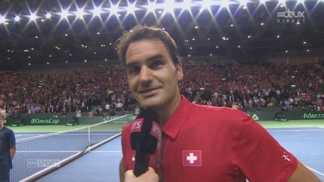 Interview de Federer après son égalisation à 1-1 face au Kazakhstan