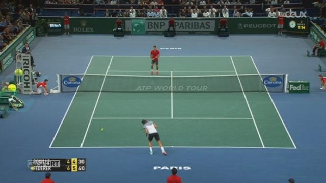 Tennis - ATP Bercy: Federer a battu Pouille en deux sets