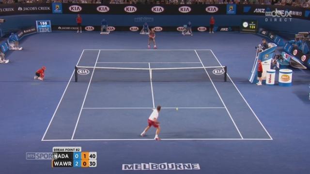 Wawrinka - Nadal (6-3, 6-2, 0-2): Nadal inverse la tendence et prend l'avantage dans cette 3ème manche