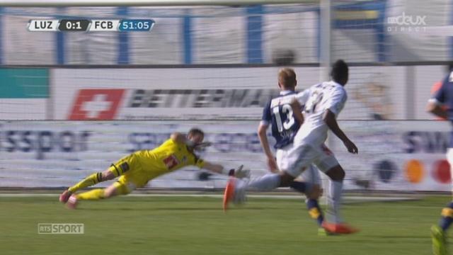 FC Lucerne - FC Bâle (0-1): ouverture du score pour Bâle sur une tête de Giovanni Sio
