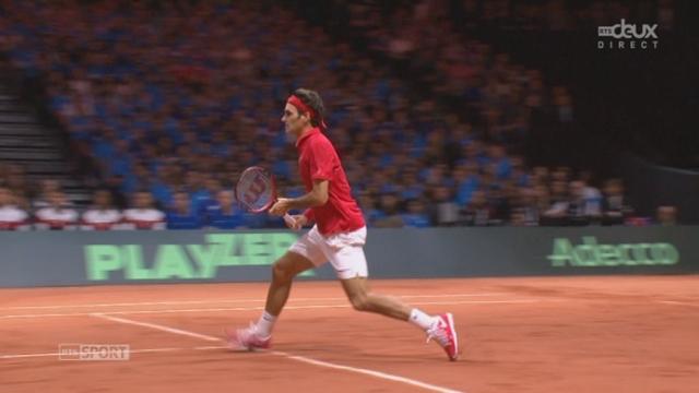 Finale, Gasquet - Federer (4-6, 2-6, 2-3): Federer conclut au filet et reprend l’avantage dans ce 3e set