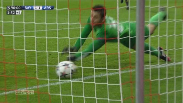 1-8 (retour), Bayern Munich - Arsenal (1-1): Koscielny désiquilibre Robben dans la surface, Fabianski sauve de très belle manière le pénalty