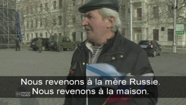 La rue réagit au référendum en Crimée