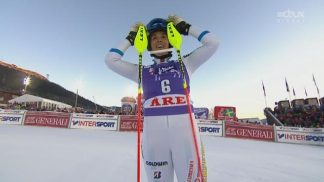 Slalom dames, 2ème manche: 3ème victoire en Coupe du monde pour Maria Pietlae-Holmner (SUE)