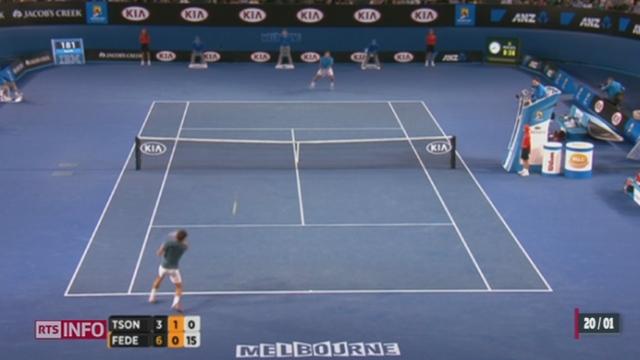 Tennis - Open d'Australie: Federer a réussi un excellent match face au Français Jo-Wilfried Tsonga