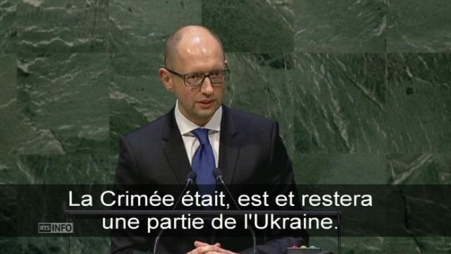 Arseni Iatseniouk La Crimee est et restera ukrainienne