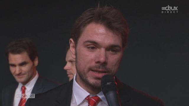 Stan Wawrinka s'exprime devant son public à Lausanne