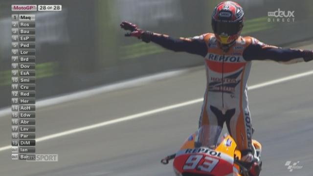 Moto GP: Marquez fait parler son talent et remporte ce Grand Prix devant Rossi et Bautista