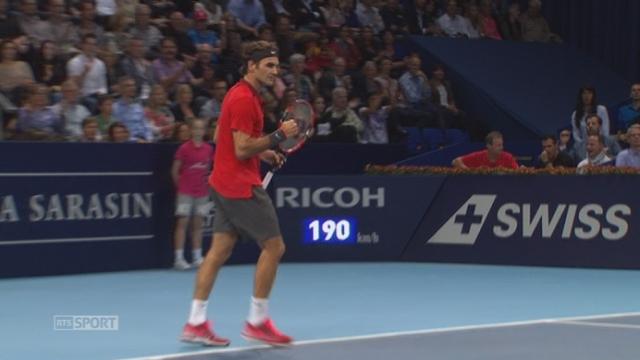 ¼, Roger Federer (1-SUI) – Grigor Dimitrov (BUL) (7-6 2-0). Le Suisse fait le break