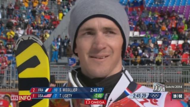 JO- Ski: Carlo Janka et Didier Défago n'ont pas fait le poids face à Ted Ligety (USA)