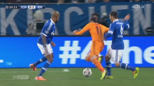 1-8 de finale (aller), Schalke 04 - Real Madrid (0-2): Slalom de Gareth Bale qui marque