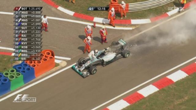 Formule 1 - GP de Hongrie: la voiture de Hamilton a pris feu