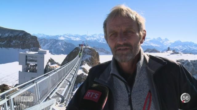 Glacier 3000 a inauguré un pont suspendu aux Diablerets (VD)