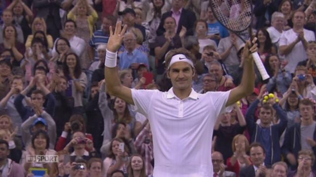 Wimbledon. 2e tour: Gilles Muller (LUX) - Roger Federer (SUI) 3-6 5-7 3-6 en 1h40 minutes