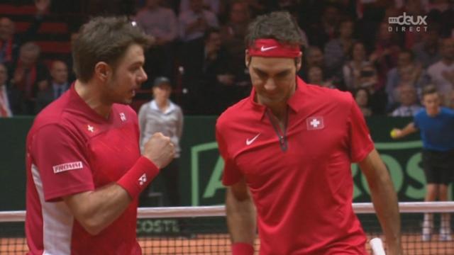 Finale, Federer-Wawrinka - Benneteau-Gasquet (4-2): 1er break réussi  pour la paire suisse