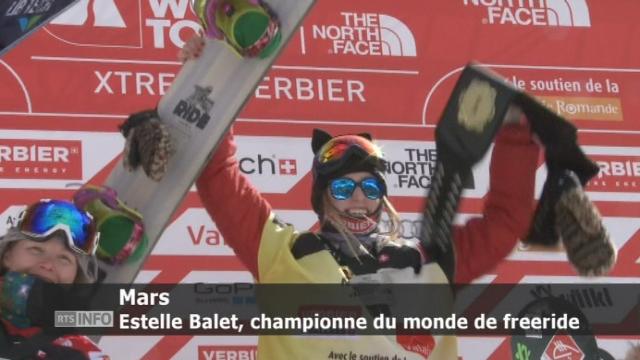 Rétrospective 2015 Mars OK Estelle Balet, championne du monde de freeride