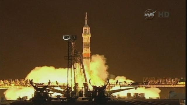 Décollage d'une mission record d'un an sur l'ISS