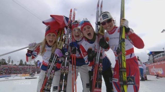 Relais 4x5km dames: la Norvège domine le relais devant la Suède et la Finlande
