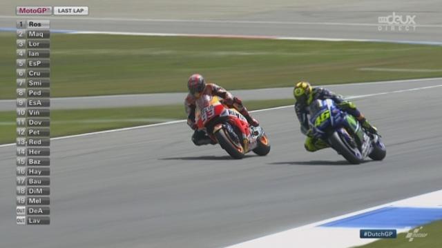 Lutte acharnée dans les derniers virages entre Marc Marquez et Valentino Rossi qui remporte ce grand prix