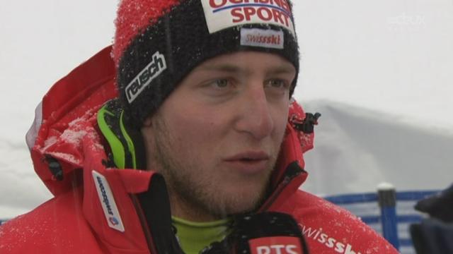 Slalom messieurs, 2e manche: Justin Murisier (SUI) à l'interview