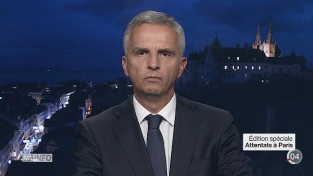 Attentats de Paris - Sécurité en Suisse: l’interview de Didier Burkhalter, Chef féd. dpt aff. étrangères