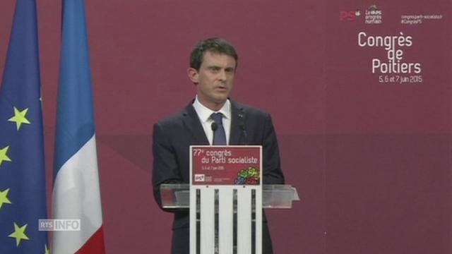 Manuel Valls s'exprime devant le congrès du Parti socialiste.