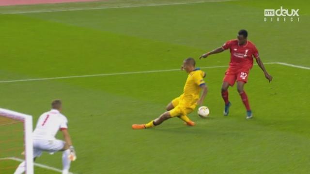 Liverpool - Sion (1-1). 64e minute: Vanins sauve devant l’ultrarapide Origi, le Belge de Liverpool