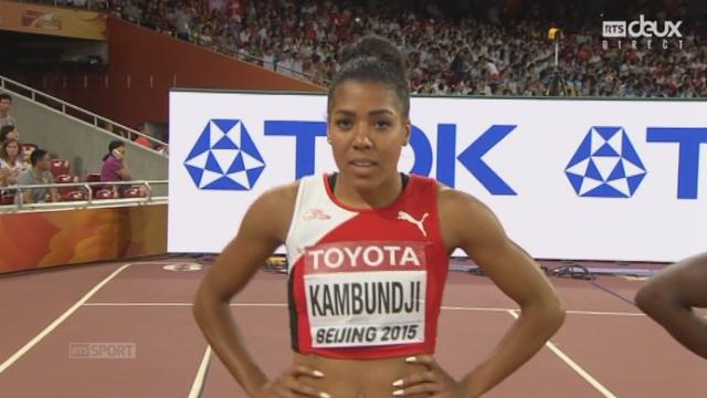 100m F, demi-finale: Mujinga Kambundji (SUI) pulvérise le record de Suisse en 11’07 et termine 5e
