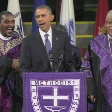 Barack Obama chante Amazing Grace