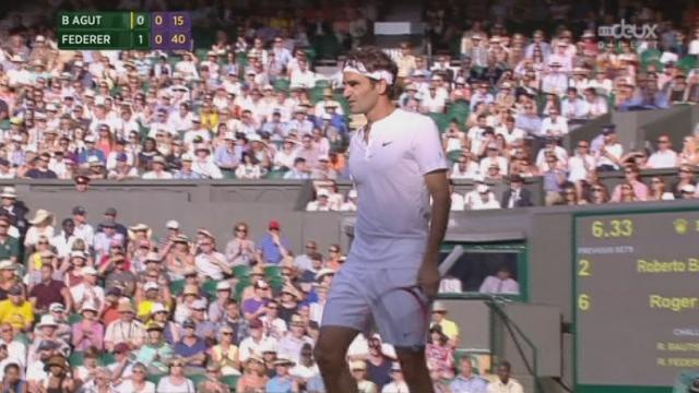 Federer-Bautista Agut (6-2, 1-0): 1e jeu et 1e break pour Federer dans ce 2e set