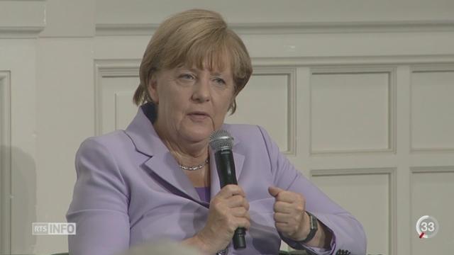 Angela Merkel, en visite à Berne, s'exprime sur la crise des migrants