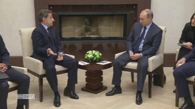 Rencontre entre Nicolas Sarkozy et Vladimir Poutine a Moscou