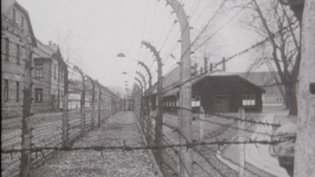 Le camp de concentration d'Auschwitz après la libération. [RTS]