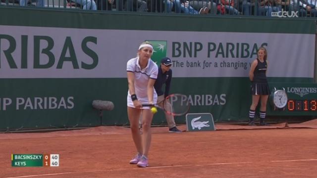Tennis- Roland Garros: Timea Bascinszky bat facilement Madison Keys (6-4, 6-2) et fonce vers les huitièmes