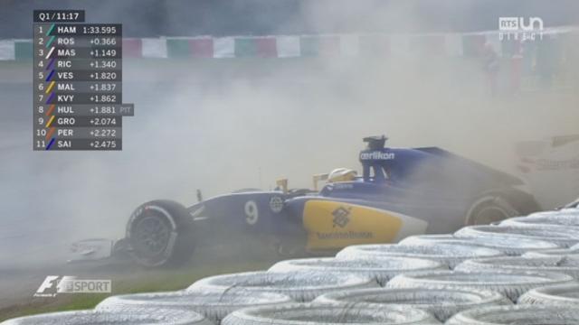 Q3. Sortie de piste de Marcus Ericsson (SUE) de l’écurie suisse Sauber