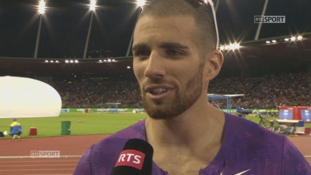 400 m haies messieurs. L’interview du vainqueur, le champion d’Europe Kariem Hussein (SUI)