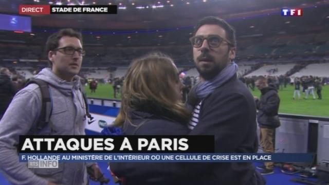 A l'interieur du Stade de France après les explosions